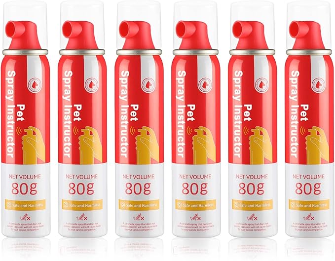 Corrector Spray Dog Trainer, 80ml 6 Pack Corrector Spray for Dogs to Stops Barking, Food Stealing, Dog Fights, Attacks & Unwanted Dog Behaviour, Safe Pet Training Spray