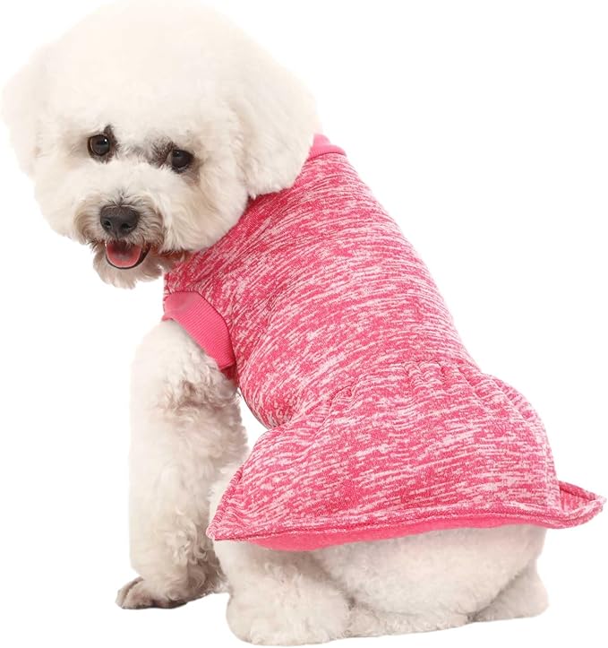 Dog Sweater, Dog Sweaters for Small Dogs, 2, 3 Pack Warm Soft Pet Clothes for Puppy, Medium Large Cat, Dogs Girl or Boy, Dog Shirt for Winter Christmas (Dress Pink+Purple+HotPink, Medium)