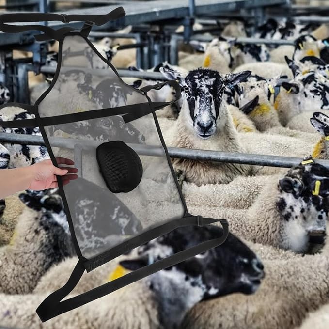 Adjustable Sheep Anti-Mating Apron with Breathable Mesh and Secure Strap for Goat and Livestock Breeding Control and Management