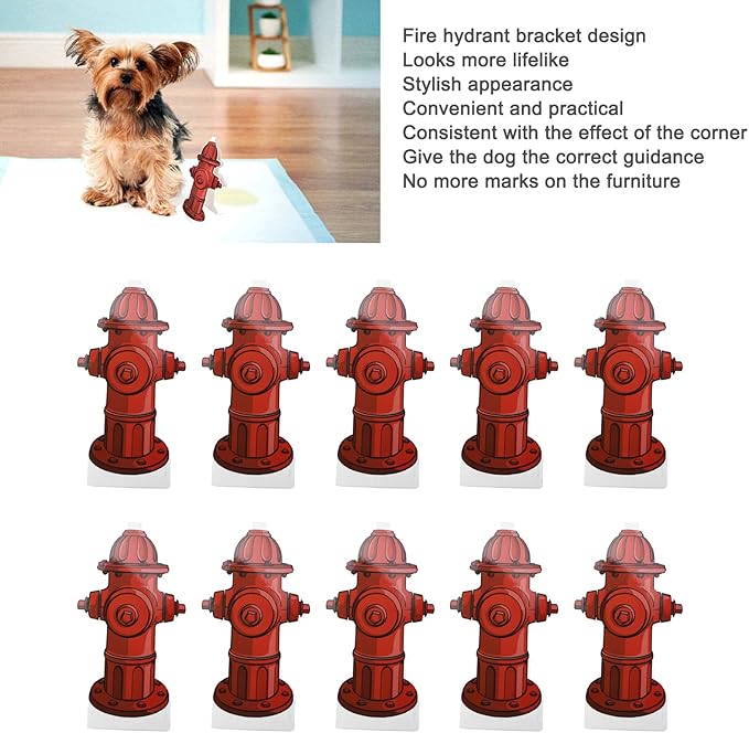 GLOGLOW 10Pcs Dog Pee Pad Trainer, Paper Hydrant Target Pet Diaper Pad for Male Puppies Dogs Potty Training 18.5 x 10cm/7.3 x 3.9in