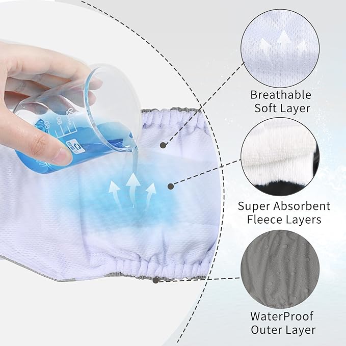 Reusable Dog Belly Bands for Male Dogs Diapers,5 Pack Premium Washable Dog Diapers Male Puppy Nappies Wrap,XS