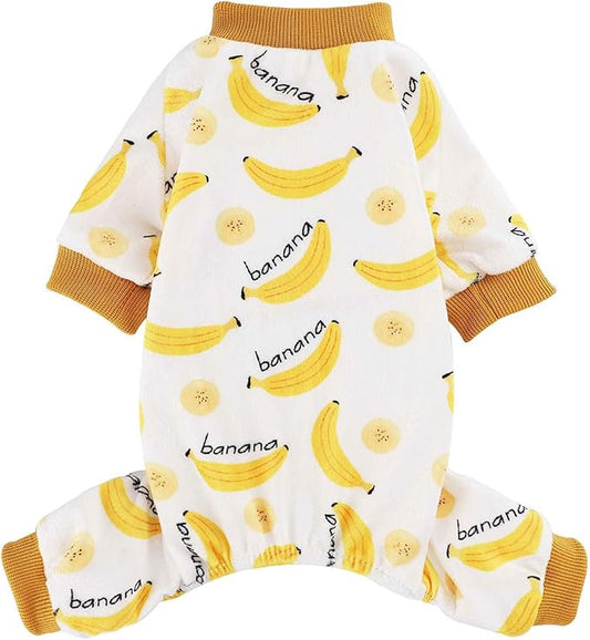 Kosiyi Dog Pajamas - Small Dog Girl & Boy Clothes, Stretch Fleece & Velvet Winter/Spring Outfit, Pjs, Onesie