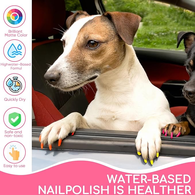 Dog Nail Polish， Dog Nail Polish Pens Quick Dry-20 Colors, Pet Nail Polish Set for Dogs， DIY Dogs Puppy Nails, Dog Safe Nail Polish Non Toxic, Odorless, Easy to Apply