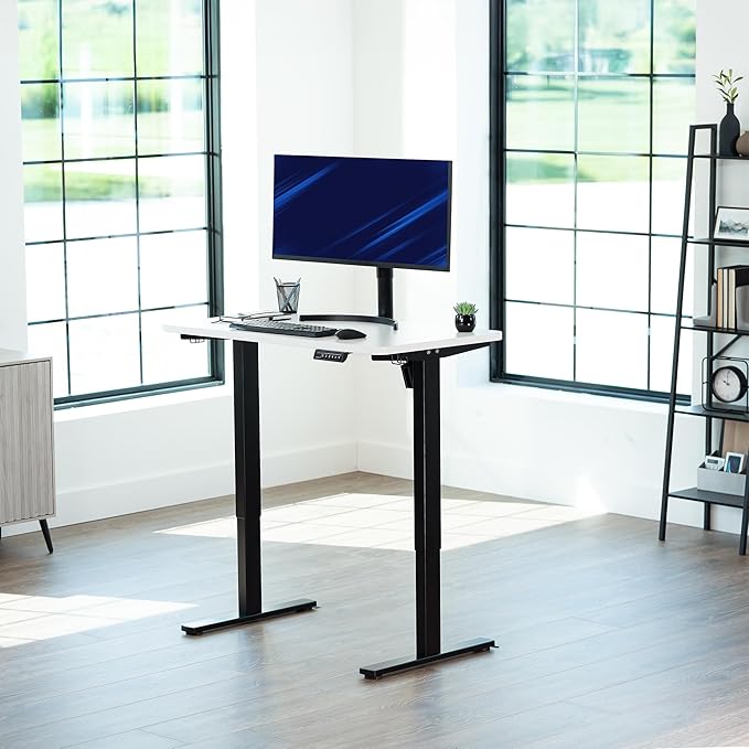 VIVO White 43 x 24 inch Universal Solid One-Piece Table Top for Standard and Sit to Stand Height Adjustable Home and Office Desk Frames, DESK-TOP43W