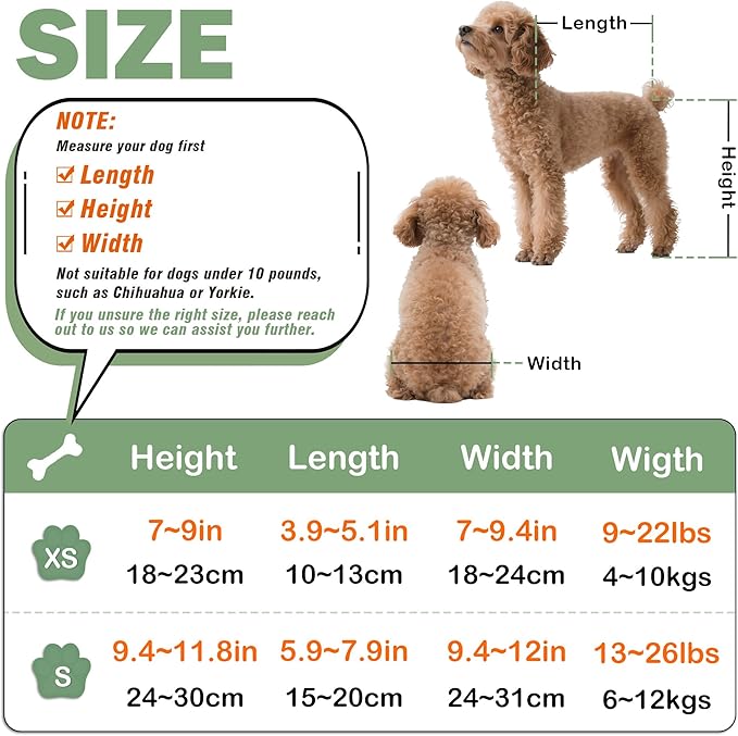 Dog Wheelchair for Back Legs,Adjustable Dog Carts with Wheels for Disabled Hind Legs, Bike Trailer Type Mobility Aid for Disabled Dogs to Regain Independence