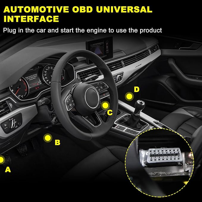 OBD2 Scanner Diagnostic Tool, Code Reader OBD II Scanner with Reset & Live Data, Professional Check Engine Fault Code Reader I/M Readiness for OBD2 Cars, Car Accessories