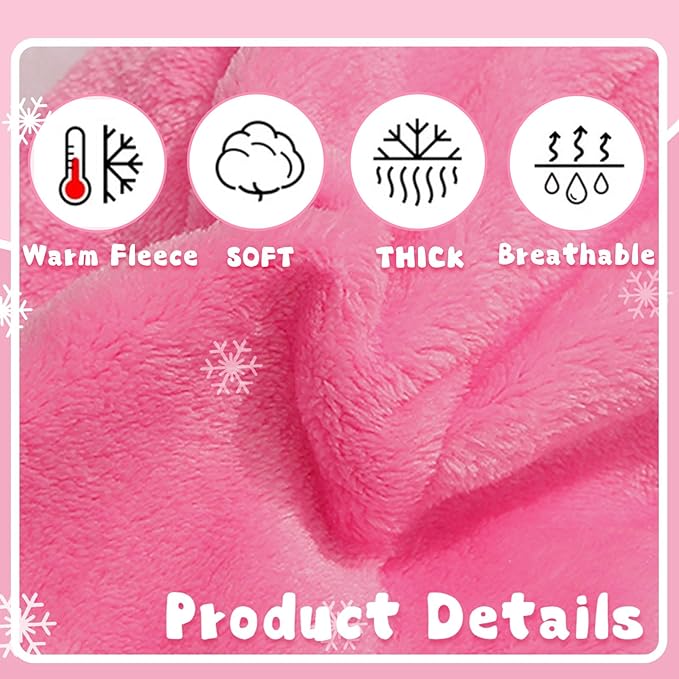 Dog Dress Fall Dog Sweaters for Small Dogs Girl Fleece Warm Puppy Sweater with Leash Hole Cute Pink Puppy Clothes Bowtie Chihuahua Sweater Pet Hoodie Cold Weather (Medium)