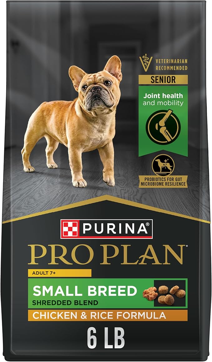 Purina Pro Plan Small Breed 7 Plus Shredded Blend Chicken and Rice Formula Senior Dog Food - 6 lb. Bag