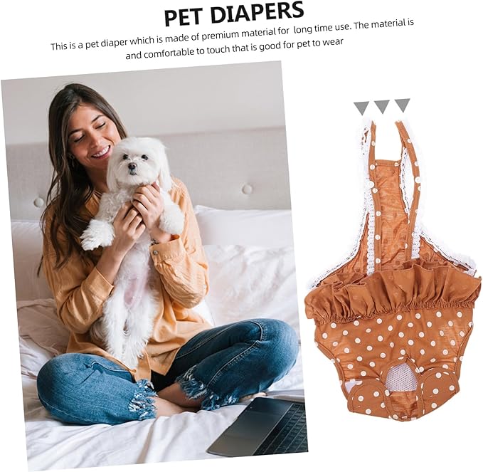 1pc Dog Diaper Panties for Female Dogs Breathable and Absorbent Design for Menstruation and Stylish Pattern