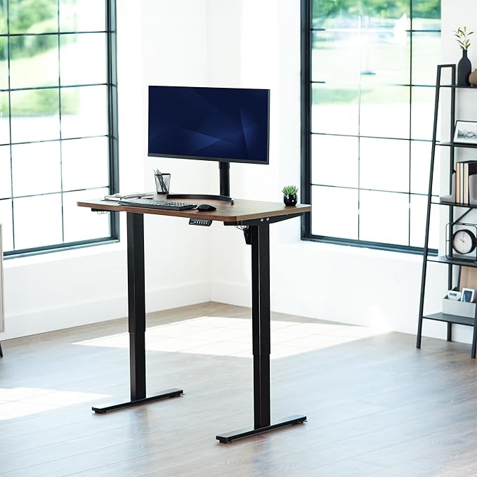 VIVO Rustic Vintage Brown 43 x 24 inch Universal Solid One-Piece Table Top for Standard and Sit to Stand Height Adjustable Home and Office Desk Frames, DESK-TOP43N