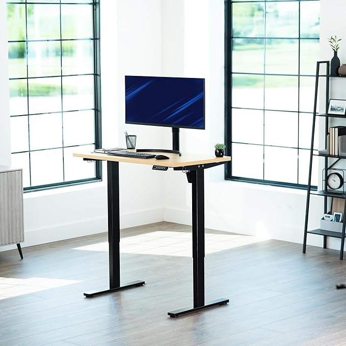 VIVO Light Wood 43 x 24 inch Universal Solid One-Piece Table Top for Standard and Sit to Stand Height Adjustable Home and Office Desk Frames, DESK-TOP43C