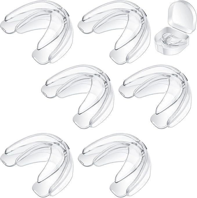 TOODOO 6 Pieces Braces Mouth Guard Kids Sports Mouth Guard for Kids Double Football Youth Mouthguards for Boxing Football Hockey Karate Basketball (Transparent)