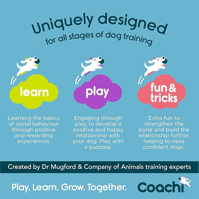 Coachi Chase & Crinkle - A Fun Enrichment Dog Toy for Chase & Play. Soft & Crinkly, Lightweight, Reward Training, Interrupting Biting & Chewing, Ideal for Agility and Suitable for Puppies