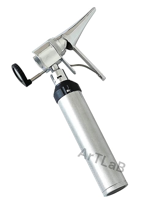 ArtLaB-Premium Veterinary Otoscope Set Kit Veterinary Diagnostic Set Instrument with Reusable Ear Speculas Set -Veterinary Diagnostic Otoscope Set and Hartman Speculum (Zipper Vet Slit Head Otoscope)