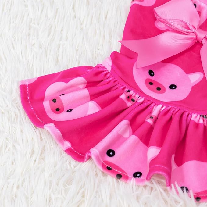 CuteBone Turtleneck Dog Velvet Dress Puppy Skirt Costume Pet Clothes Cat Apparel with Bow Hair Rope for Small Dogs CVD06XS