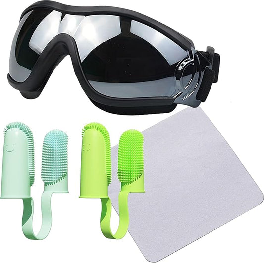 Dog Goggles Sunglasses UV Protection Wind Dust Fog Protection Pet Glasses with Adjustable Strap for Medium or Large Dog