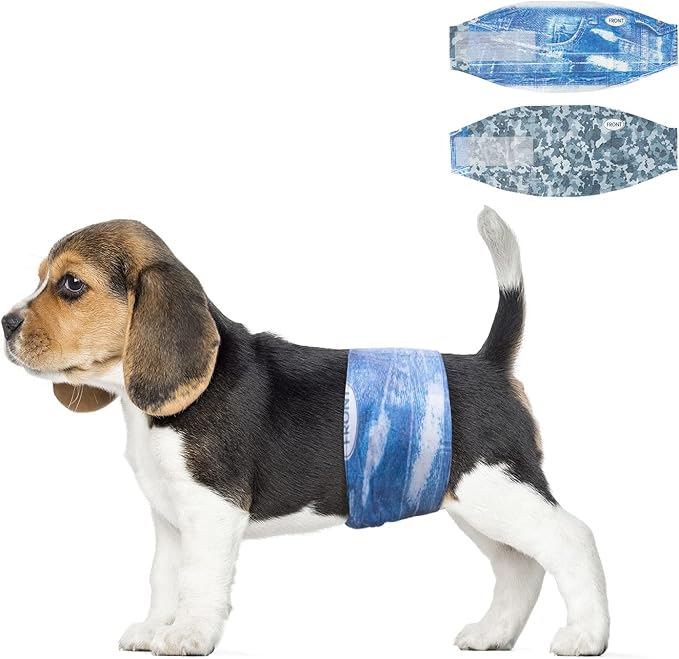 Dono Dog Diapers Male Disposable Male Dog Wraps, Wider Doggie Puppy Diapers Male Belly Bands, Super Absorbent, Leak-Proof Fit, Excitable Urination, Incontinence, X-Small 48ct