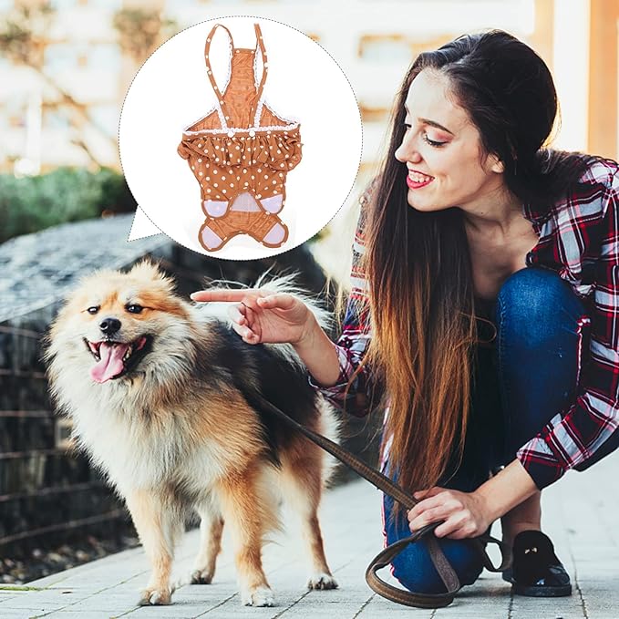 balacoo 1pc Pet Pantie for Female Dogs Comfortable Dog Diaper Panty Cute Design for Menstruation Keeps Pets Tidy for Heat Pregnancy Prevention