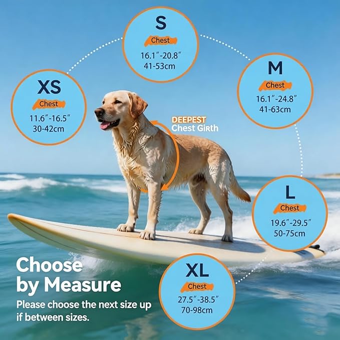 Dogcheer Dog Life Jacket with Double Rescue Handle, Reflective Dog Harness Life Vest for Swimming Boating, Adjustable Pet Swim Vest Dog Flotation Device DFD for Small Medium Large Dogs - Blue XL