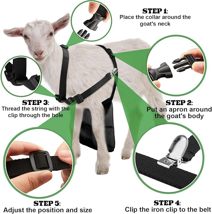 Kajaia Goat Apron Anti Breeding Sheep Skirt Control Buck Anti Mating With Adjustable Strap For Goats And Sheep