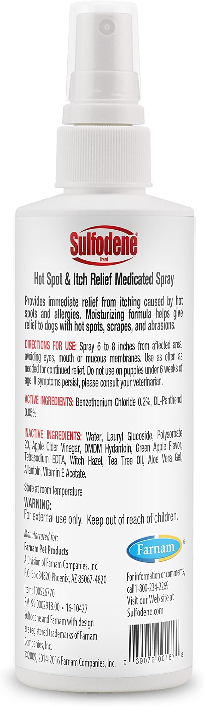 Sulfodene Hot Spot & Itch Relief Medicated Spray for Dog 8oz