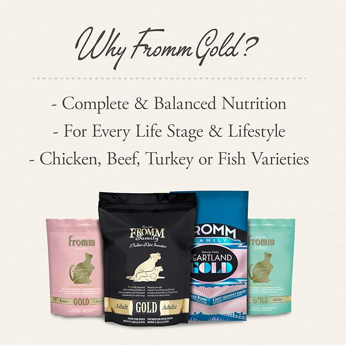 Fromm Large Breed Adult Gold Premium Dry Dog Food - Dry Adult Dog Food for Large Breeds - Chicken Recipe - 5 lb
