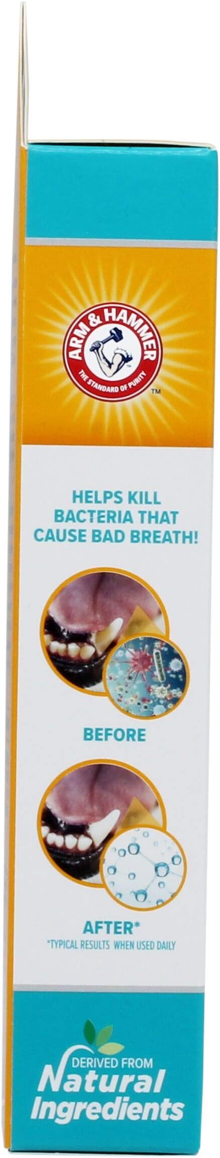 Arm & Hammer for Pets Fresh Breath Enzymatic Dog Toothpaste, Vanilla Ginger Flavor, Safe for Puppies and Adult Dogs, Daily Baking Soda Dental Gel to Eliminate Bad Breath, 2.5 Oz - 2 Pack