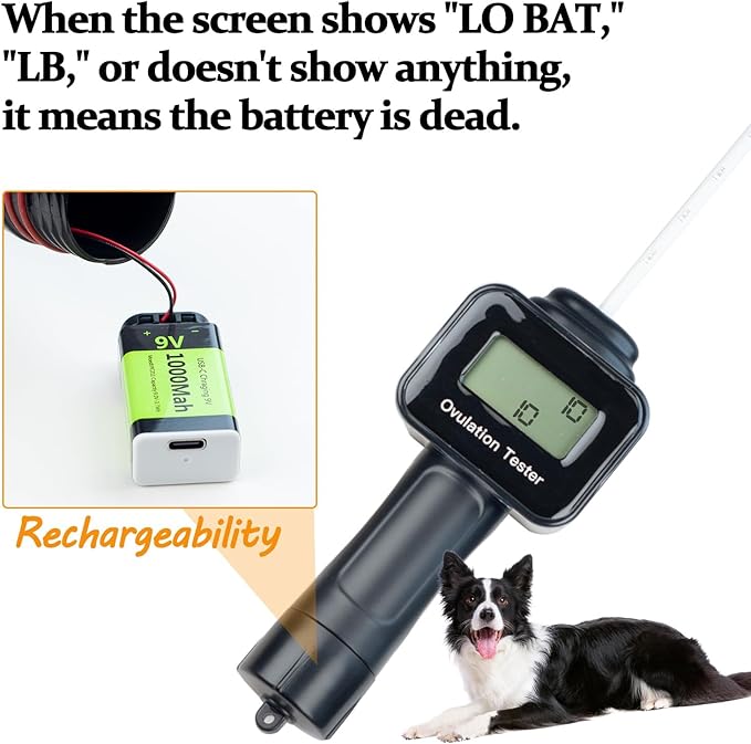 Dog Ovulation Detector Pet Ovulation Tester Canine Breeder Estrus Tester Progesterone Test Machine Ovulation Data Test Breeder Mating Tool for Dog Cattle Horse Pig Cat