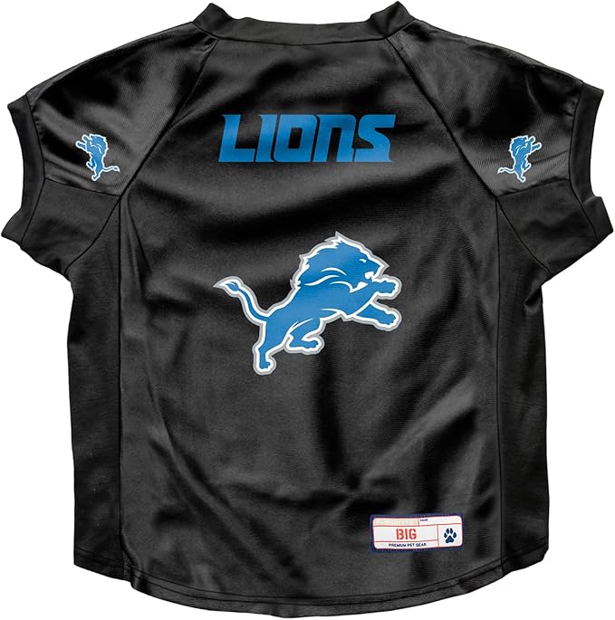 Littlearth NFL Detroit Lions Stretch Pet Jersey, Team Color, Big Dog