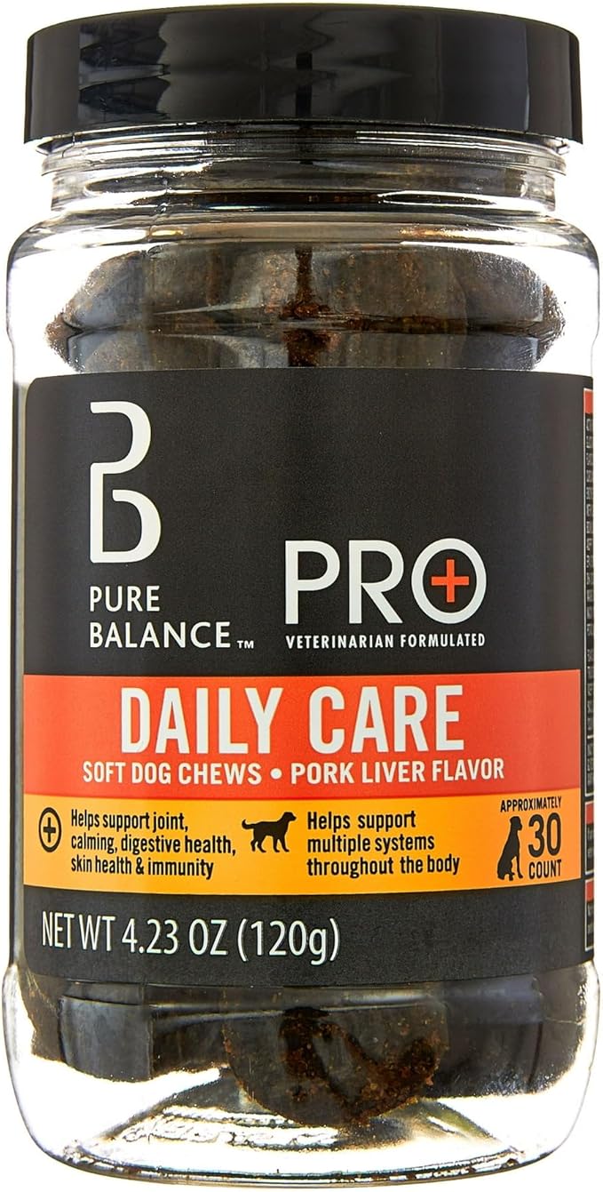 Formulated Daily Care for Dogs, Joint Health & Immunity Supplement, Pork Liver Flavor, 30 Count Soft Chews