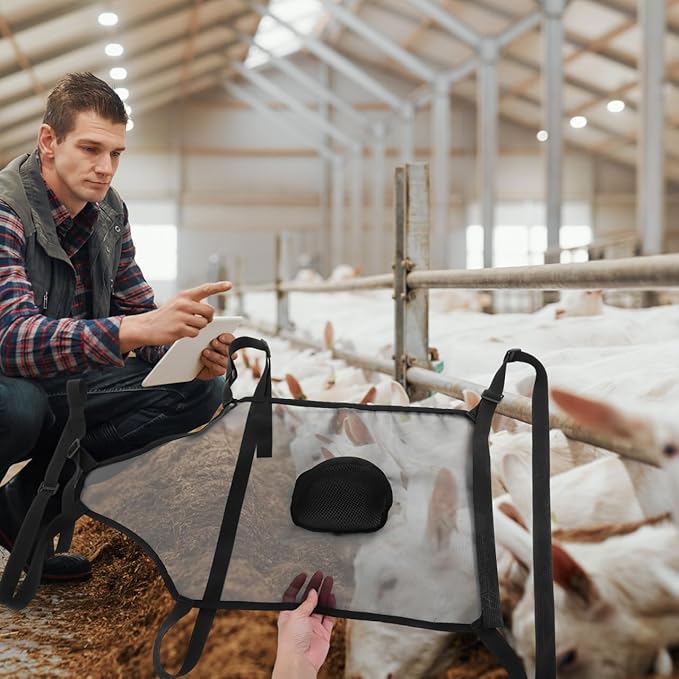 Adjustable Sheep Anti-Mating Apron with Breathable Mesh and Secure Strap for Goat and Livestock Breeding Control and Management