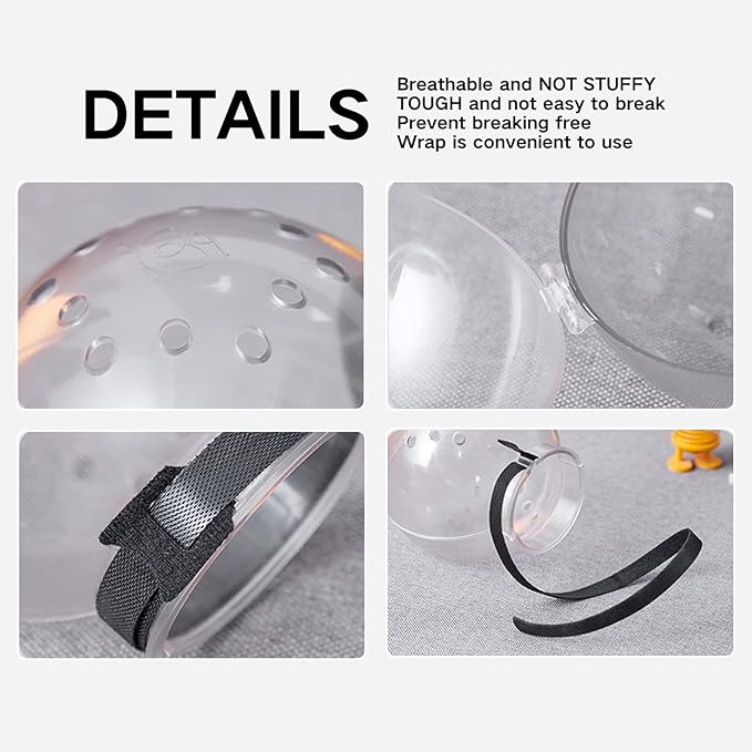 Cat Muzzle and Boots, Adjustable Helmet for Grooming, Breathable Hood Face Mask for Shaving Head Bubble Cover, Anti Bite Headgear Cat Holder for Bathing