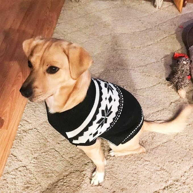 Mihachi Dog Sweater - Winter Coat Apparel Clothes with Colorful Stripes for Cold Weather