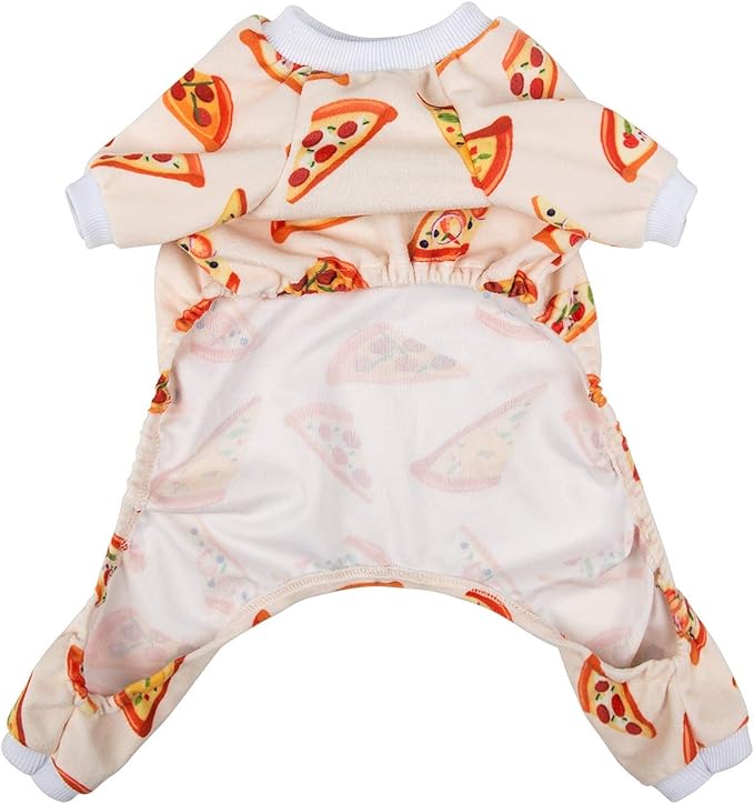CuteBone Soft & Stretchy Dog Pajamas - Cozy Pet Jammies Breathable Jumpsuit for Small Dogs - All-Season Comfy Outfit Easy-On Pullover Design - Keeps Pets Warm & Comfortable P55M
