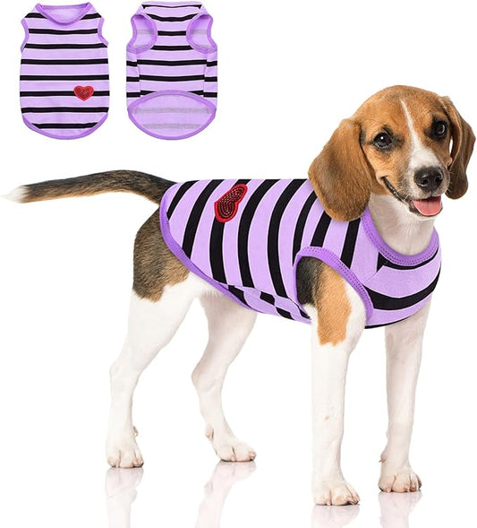 Queenmore Large Dog Shirt,Soft Breathable Dog Shirt for Dogs Cats Boy Girl,Pet Clothes for All Season,Breathable Lightweight Pet Tshirt for Frenchie, Dachshund, Yorkie