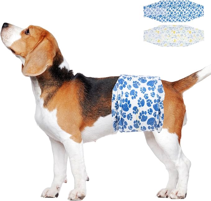 Dono Dog Diapers Male Disposable Male Dog Wraps 20ct Doggie Diapers Wetness Indicator Leak-Proof Dog Belly Wraps, Rapid-Dry Gel Technology Puppy Diapers for Excitable Urination Incontinence, Medium