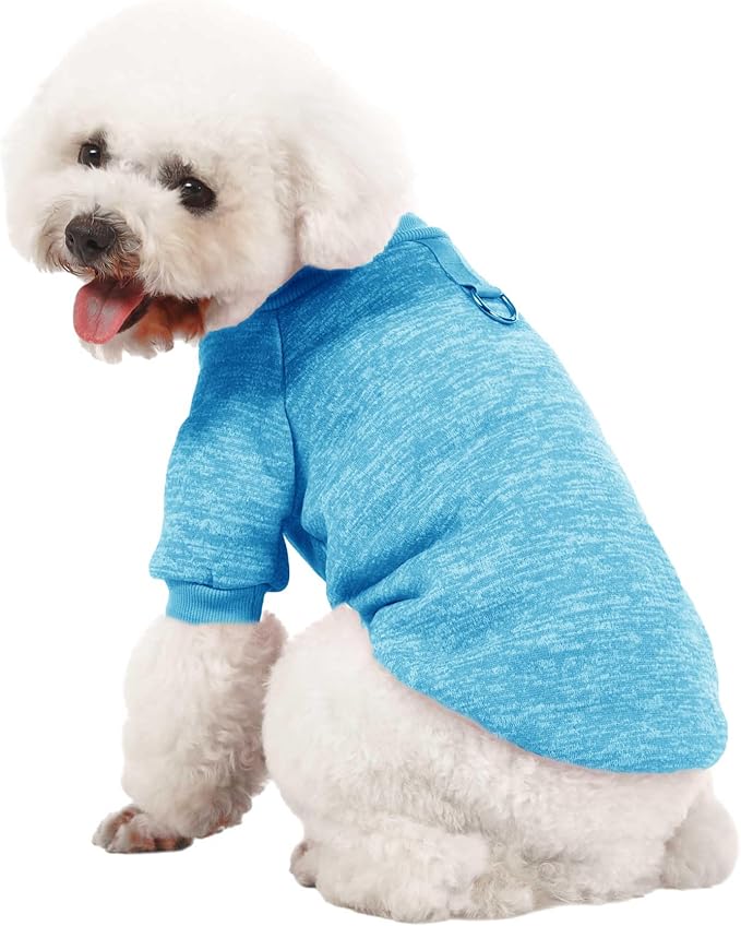 Dog Sweater, Sweaters for Small Dogs, 2, 3 Pack Warm Soft Pet Clothes for Puppy, Medium Large Cat, Dogs Girl or Boy, Dog Shirt for Winter Christmas (Buckle Grey+Navy+Blue, Large)
