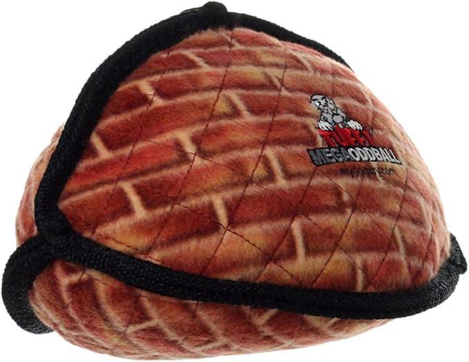 TUFFY - World's Tuffest Soft Dog Toy - MEGA -Multiple Layers. Made Durable, Strong & Tough. Interactive Play (Tug, Toss & Fetch). Machine Washable & Floats (Odd Ball Brick, Large 2 Pack)