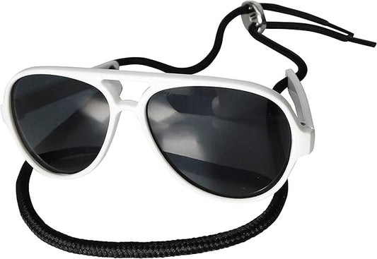 G029 Dog Cat Pet Aviator Sunglasses Glasses for Small Breeds up to 15lbs (White)