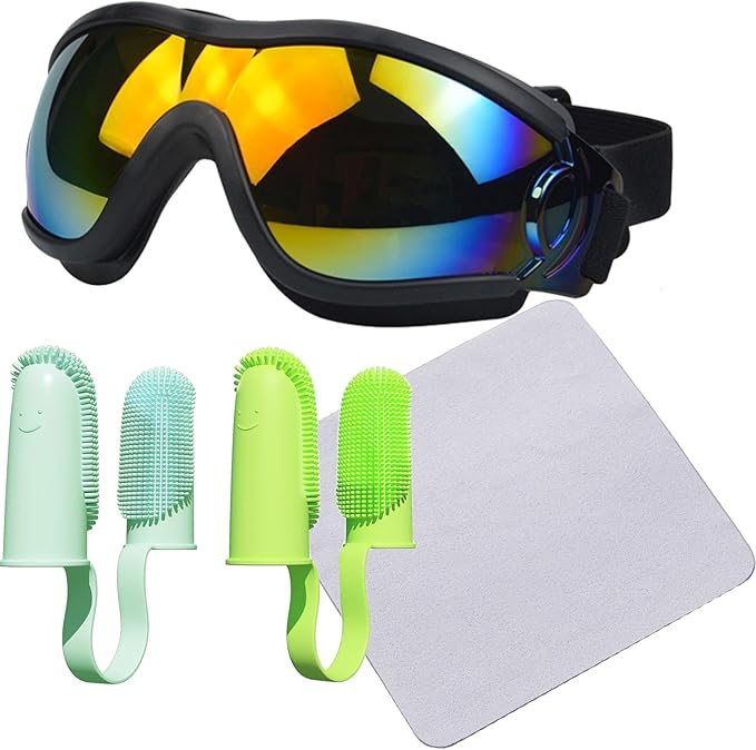 Dog Goggles Sunglasses UV Protection Wind Dust Fog Protection Pet Glasses with Adjustable Strap for Medium or Large Dog