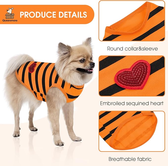 Queenmore Large Dog Shirt,Soft Breathable Dog Shirt for Dogs Cats Boy Girl,Pet Clothes for All Season,Breathable Lightweight Pet Tshirt for Frenchie, Dachshund, Yorkie