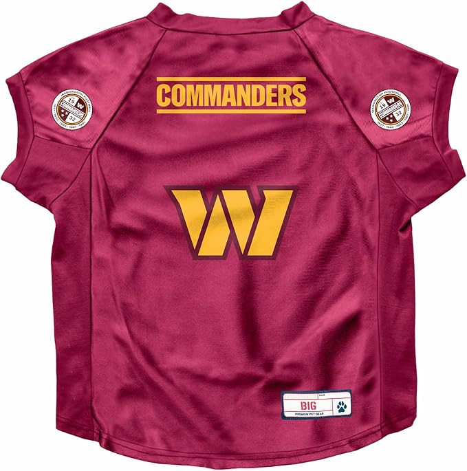 Littlearth NFL Washington Commanders Stretch Pet Jersey, Team Color, Big Dog