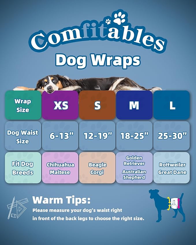 Dog Diapers Male Wraps, Disposable Male Dog Diaper, Super Absorbent Doggie Diapers for Boy Dogs with Incontinence Marking or Excitable Urination(S, 20)