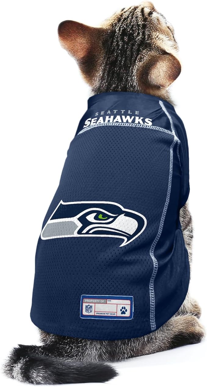 Littlearth NFL Seattle Seahawks Basic Pet Jersey, Team Color, X-Small