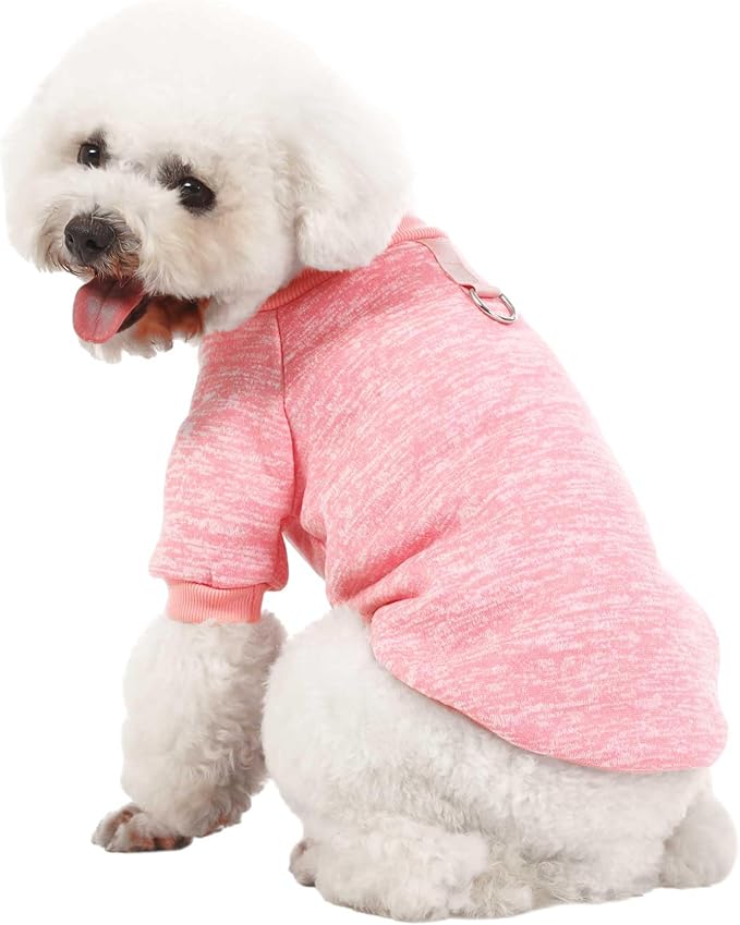 Dog Sweater, Dog Sweaters for Small Dogs, 2, 3 Pack Warm Soft Pet Clothes for Puppy, Medium Large Cat, Dogs Girl or Boy, Dog Shirt for Winter Christmas (Buckle Pink+Purple+HotPink, Medium)