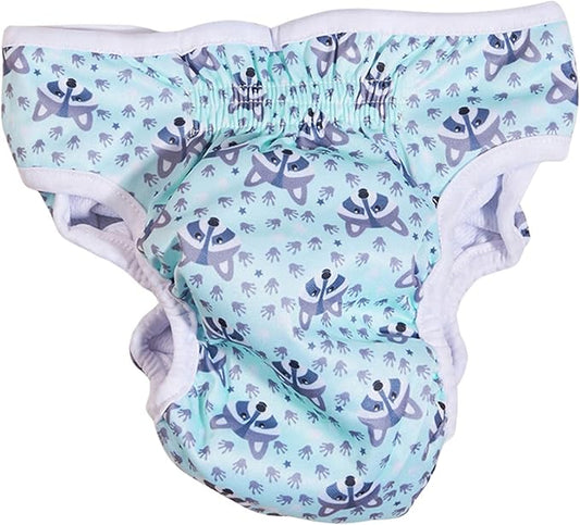 HDKUW Female Dog Diaper, Cute Washable Sanitary Pantie Reusable Puppy Sanitary Pants Pet Underwear Diapers Jumpsuits for Dogs Girl in Heat Period Wolf XL