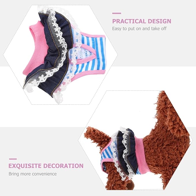 Washable Female Dog Diaper Comfortable Pet Physiological Pants for Heat Cycle Incontinence Puppy Training Medium 6.69X9.44In