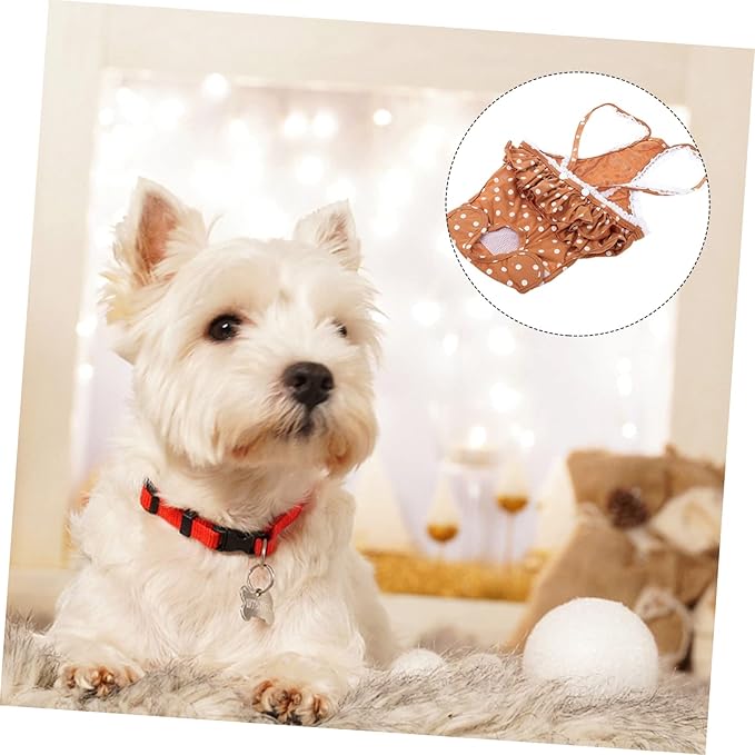 1pc Pet Suspenders Underpant Female Dog Menstruation Underwear Dots Print for Untrained Puppies Dogs Heat