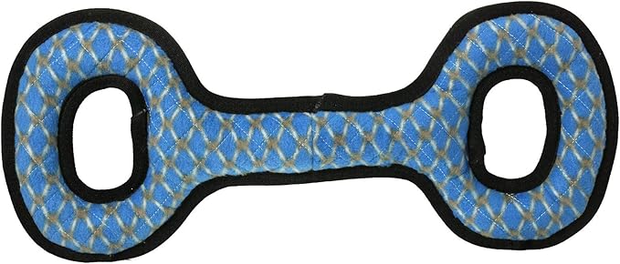 TUFFY - World's Tuffest Soft Dog Toy - MEGA -Multiple Layers. Made Durable, Strong & Tough. Interactive Play (Tug, Toss & Fetch). Machine Washable & Floats (Tug Oval Chain Link, Large 2 Pack)