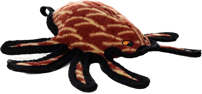 TUFFY - World's Tuffest Soft Dog Toy - Desert - Multiple Layers. Made Durable, Strong & Tough. Interactive Play (Tug, Toss & Fetch). Machine Washable & Floats (Spider, Large 2 Pack)